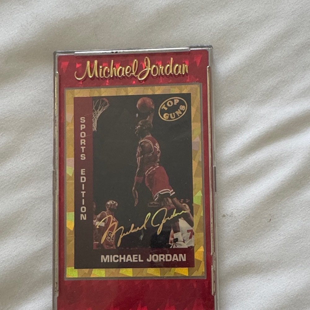 MLB Red Michael Jordan Collector Card Sleeve